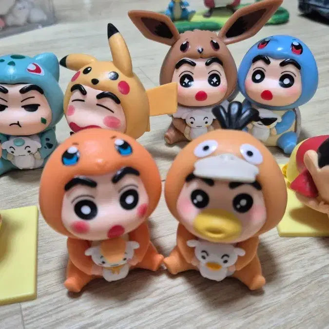 [BUNJANG] Crayon Shin-chan Pokémon Costume Figure Set / 짱구 포켓몬 코스튬 피규어 세트