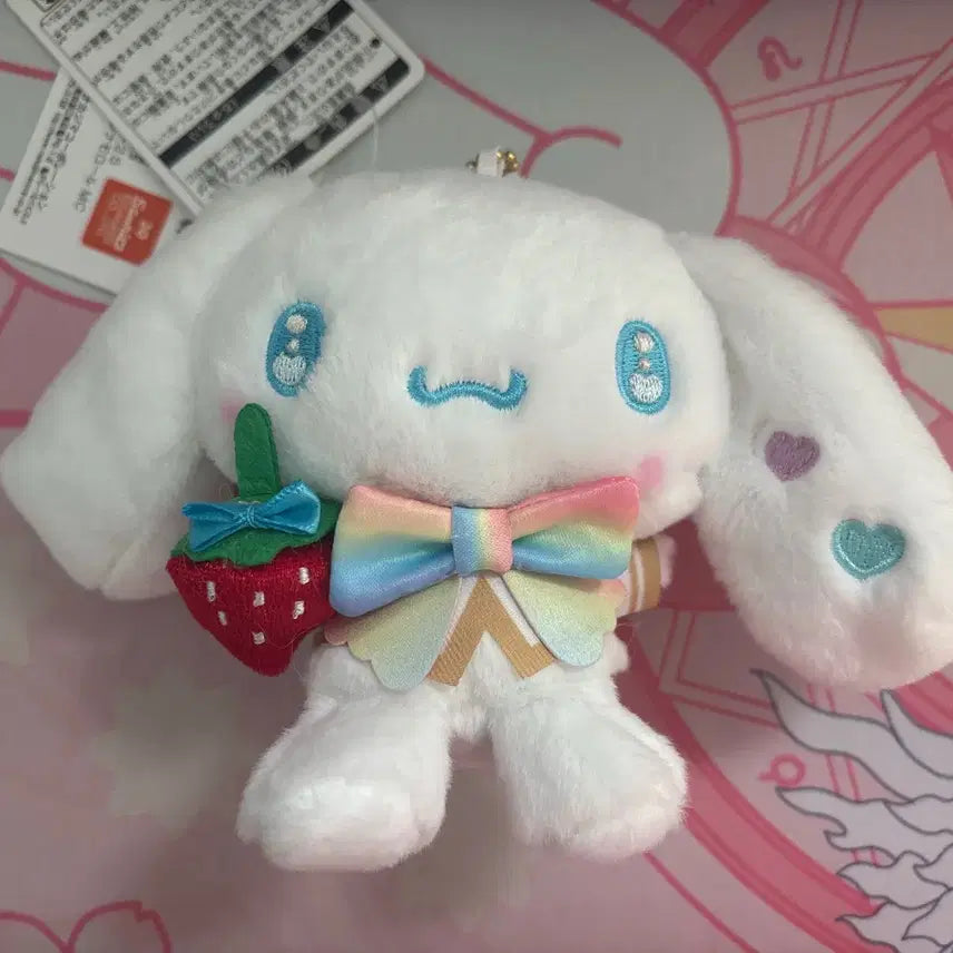 [BUNJANG] Sanrio Ichigo Shimbun 50th Anniversary Strawberry Party Cinnamoroll Plush / 산리오 이치고신문 50주년 딸기파티 시나모롤 인형