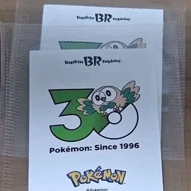 [BUNJANG] Baskin Robbins Pokémon 30th Anniversary Sticker (Cyndaquil) / 배스킨라빈스 포켓몬 베스킨라빈스 포켓몬 30주년 스티커 나몰빼미 띠부씰