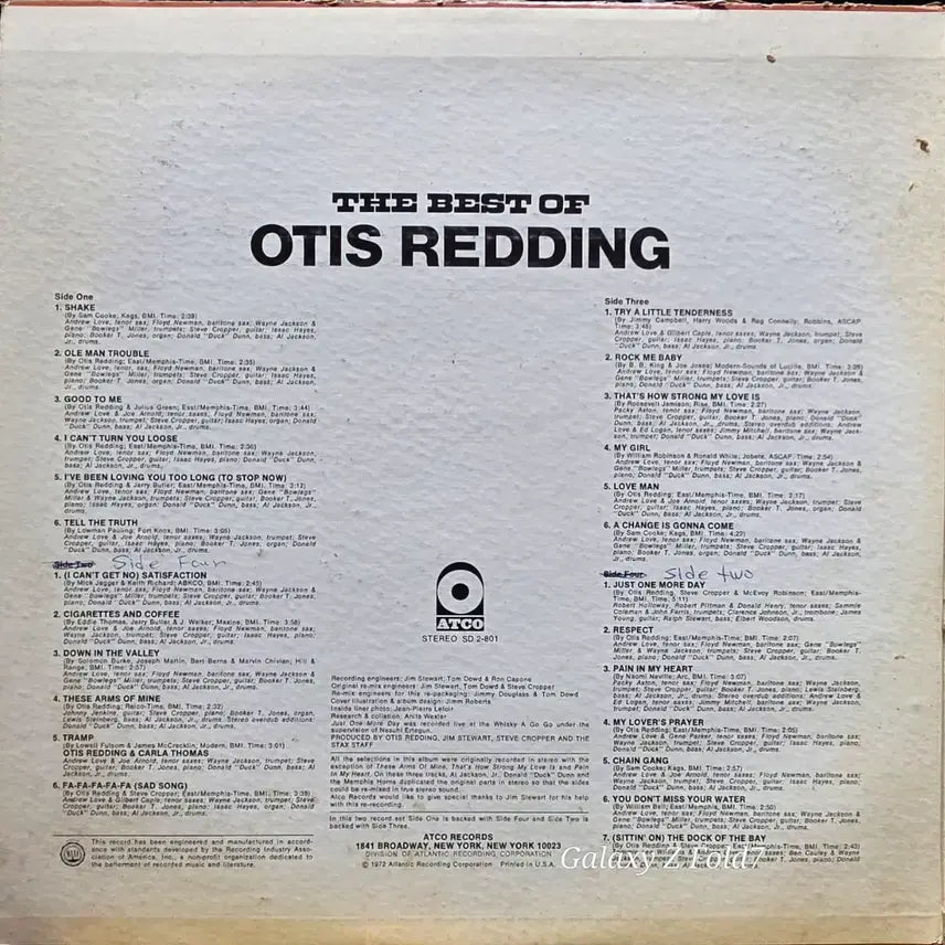 [BUNJANG] Otis Redding Best Redding 2LP US Pressing Vinyl Record / BA-630. 미국반. 2LP. 오티스 레딩. Best Redding. LP음반.