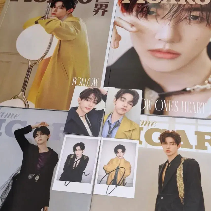 [BUNJANG] Zhang Hao Madame Figaro Magazine &amp; Photocard Bundle Set / 장하오 잡지 마담 피가로, 포카 set 일괄판매