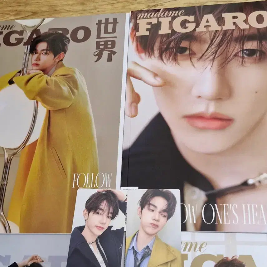 [BUNJANG] Zhang Hao Madame Figaro Magazine &amp; Photocard Bundle Set / 장하오 잡지 마담 피가로, 포카 set 일괄판매