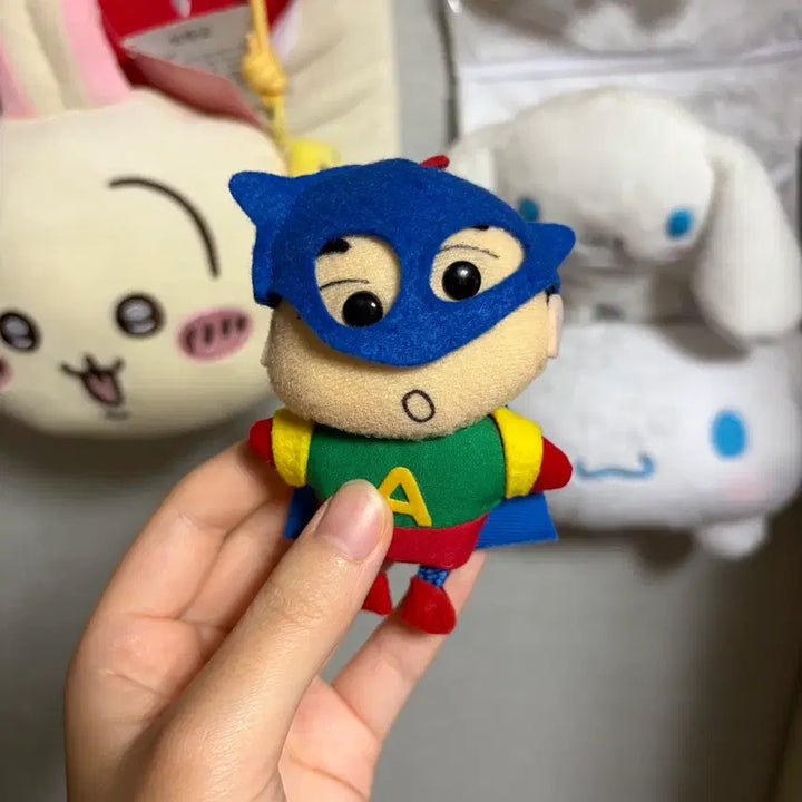 [BUNJANG] Vintage Crayon Shin-chan Action Mask Keyring Plush / 고전 짱구 액션가면 키링 인형