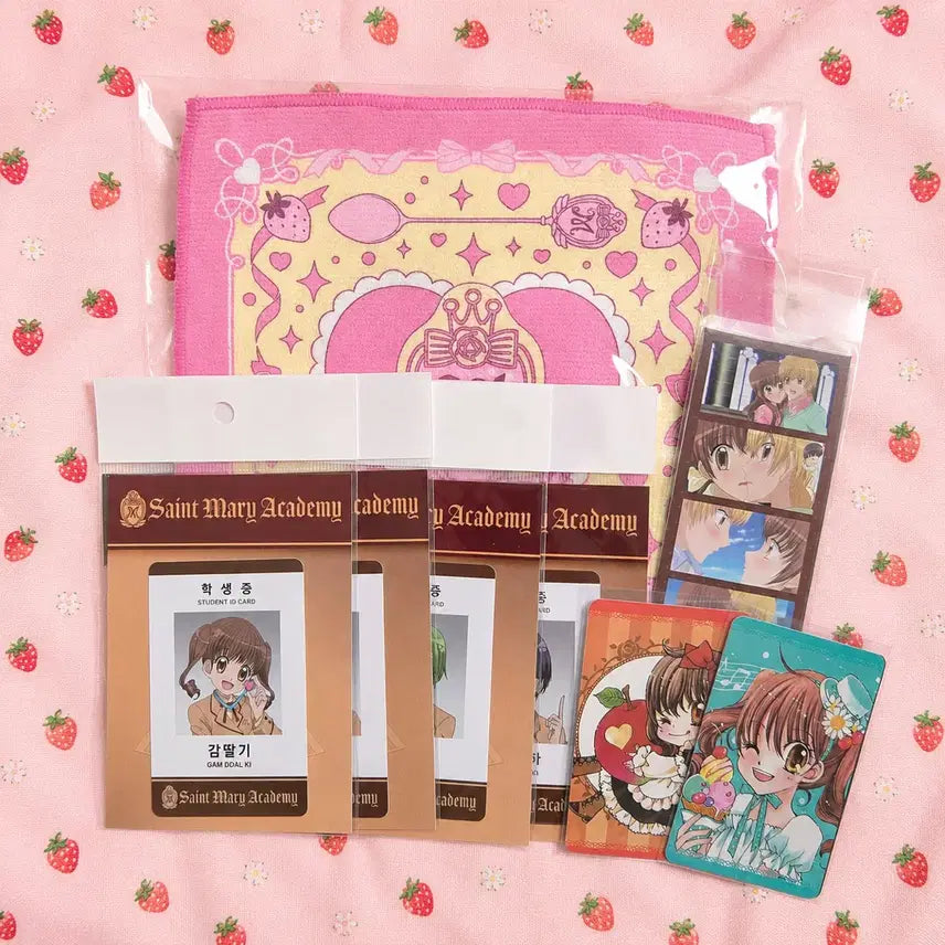 [BUNJANG] Yumeiro Patissiere Bundle Set Student ID Handkerchief Hand Towel Photocard POB / [일괄] 꿈빛파티시엘 꿈파 학생증 손수건 핸드타월 포토카드 특전