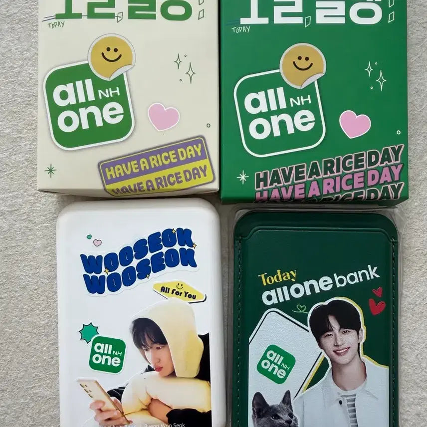 [BUNJANG] Byeon Woo Seok NH All One Bank MagSafe Card Wallet &amp; Power Bank Bundle Set / 변우석 농협 올영뱅크 맥세이프 카드지갑1+맥세이프 보배1