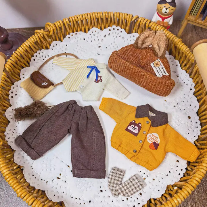 [BUNJANG] OB11 Hazelnut Adventure Squirrel Outfit Set / OB11 오비츠 의상세트 헤이즐넛 어드벤처 다람쥐