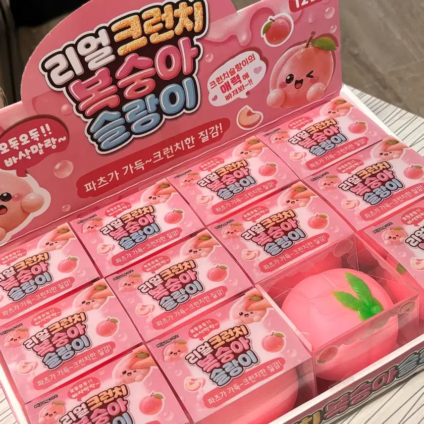 [BUNJANG] Peach Crunch Squishy Toy / 복숭아 크런치 말랑이 슬랑이
