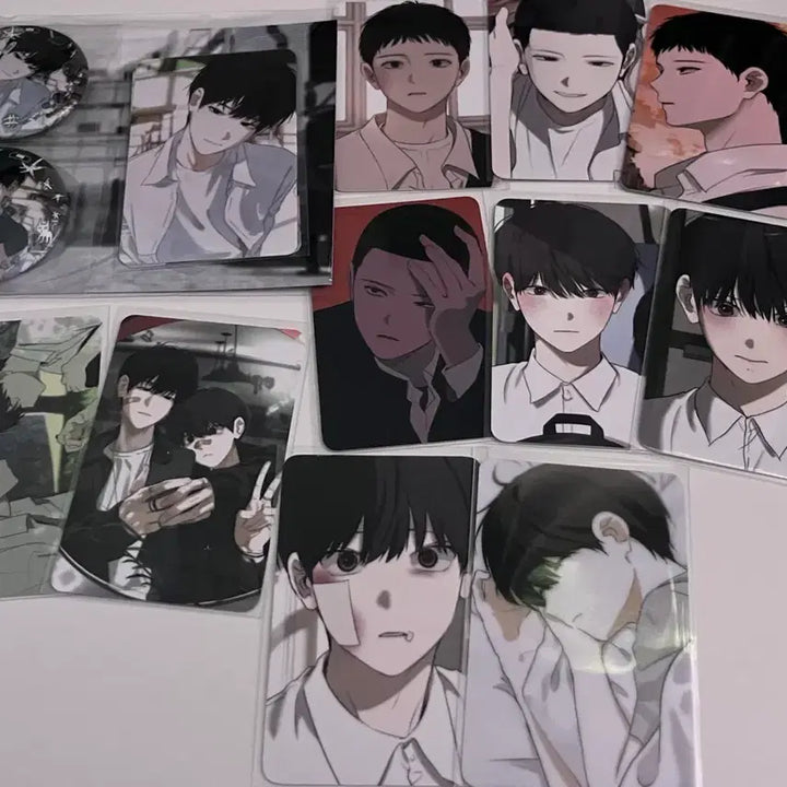 [BUNJANG] Mr. Blue Naughty Friends Can Badge Photocard Bundle Set / 나쁜친구 미스터블루 미블 캔뱃지 포토카드 세트 일괄