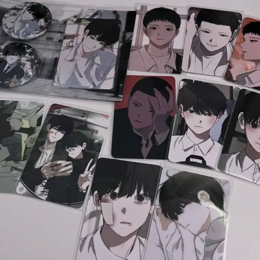 [BUNJANG] Mr. Blue Naughty Friends Can Badge Photocard Bundle Set / 나쁜친구 미스터블루 미블 캔뱃지 포토카드 핀버튼 세트 일괄