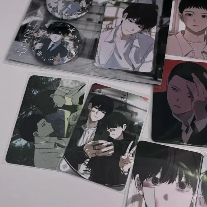 [BUNJANG] Mr. Blue Naughty Friends Can Badge Photocard Bundle Set / 나쁜친구 미스터블루 미블 캔뱃지 포토카드 핀버튼 세트 일괄