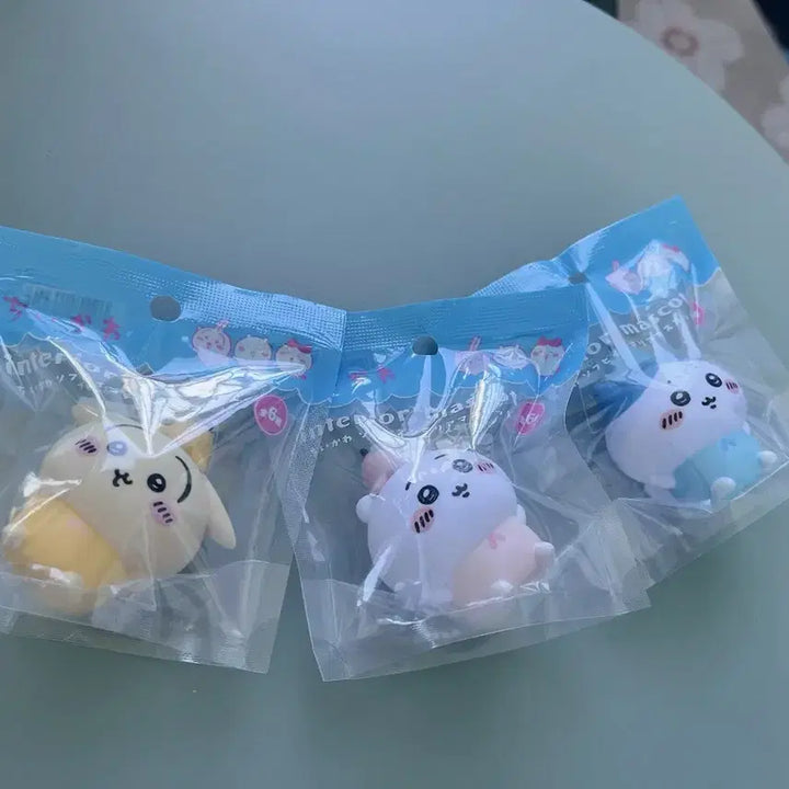 [BUNJANG] Chiikawa Soft Vinyl Mascot Figure Set (3 Types) / 치이카와 먼작귀 소프비 마스코트 피규어 3종