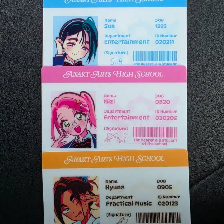 [BUNJANG] ALIEN STAGE ASTE SchoolSt Id Student ID Cards (Miji, Sua, Hyuna) Bundle Set / 에일리언스테이지 에이스테 스쿨스테 Id 학생증 agf? 특전 3종