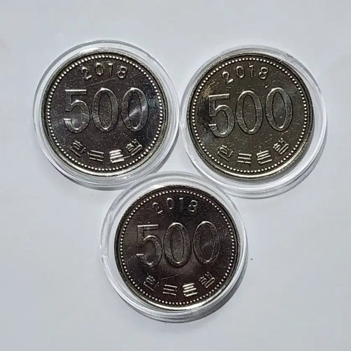 [BUNJANG] 2018 500 Won Coin Bundle Set / 2018년 500원 주화              3개 일괄