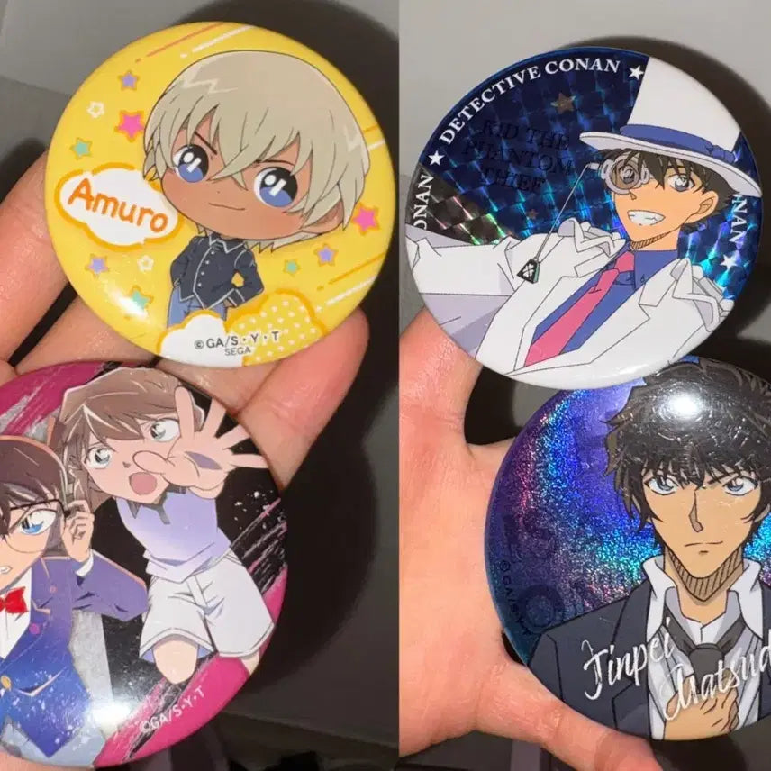 [BUNJANG] Detective Conan Bundle Set: Haibara Ai, Amuro Tooru, Kaito Kid, Kaito Kuroba, Rei Furuya, Jinpei Matsuda Can Badges / 일괄가)명탐정 코난 하이바라 아무로 괴도키드 고희도 송보윤 마츠다 진페이 캔뱃지