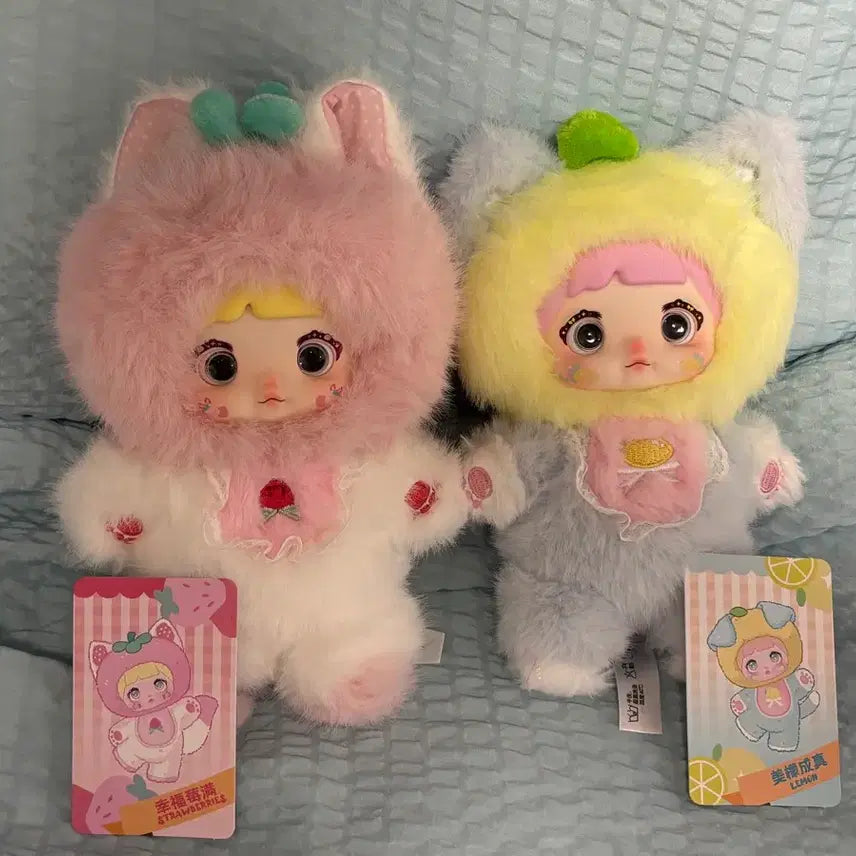 [BUNJANG] Nomi Fruit Series Strawberry Lemon Bundle Plush Set / 노미 과일시리즈 딸기 레몬 일괄