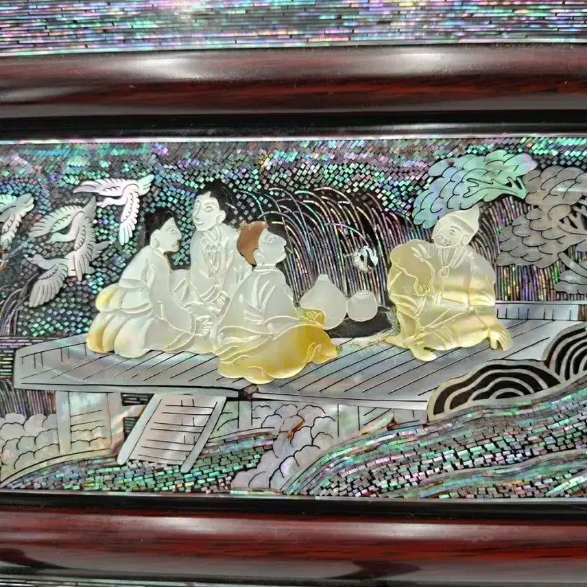 [BUNJANG] 1970s Korean Mother of Pearl Najeon Chilgi Wall Art / NO.85 70S빈티지 한국전통 세절자개 입체 나전칠기 액자