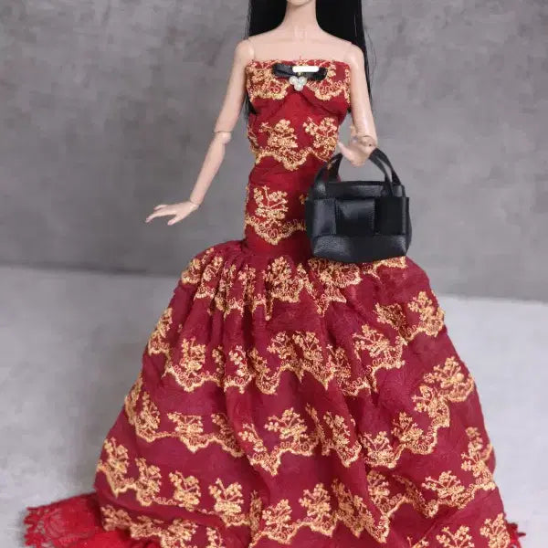 [BUNJANG] Poppypark Fashion Royalty Barbie Outfit Dress Bag Set / 포피파커,패션로얄티,바비 옷 의상