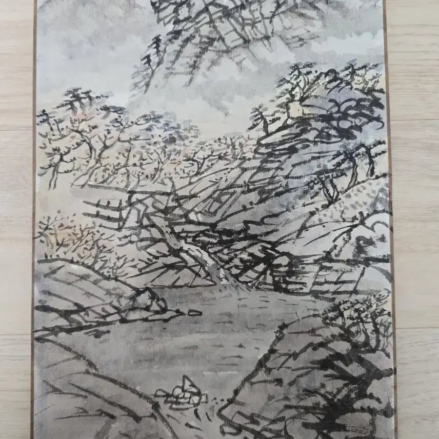 [BUNJANG] Antique Korean Painting Scroll Landscape Painting / 동양화 산수화 족자 골동품