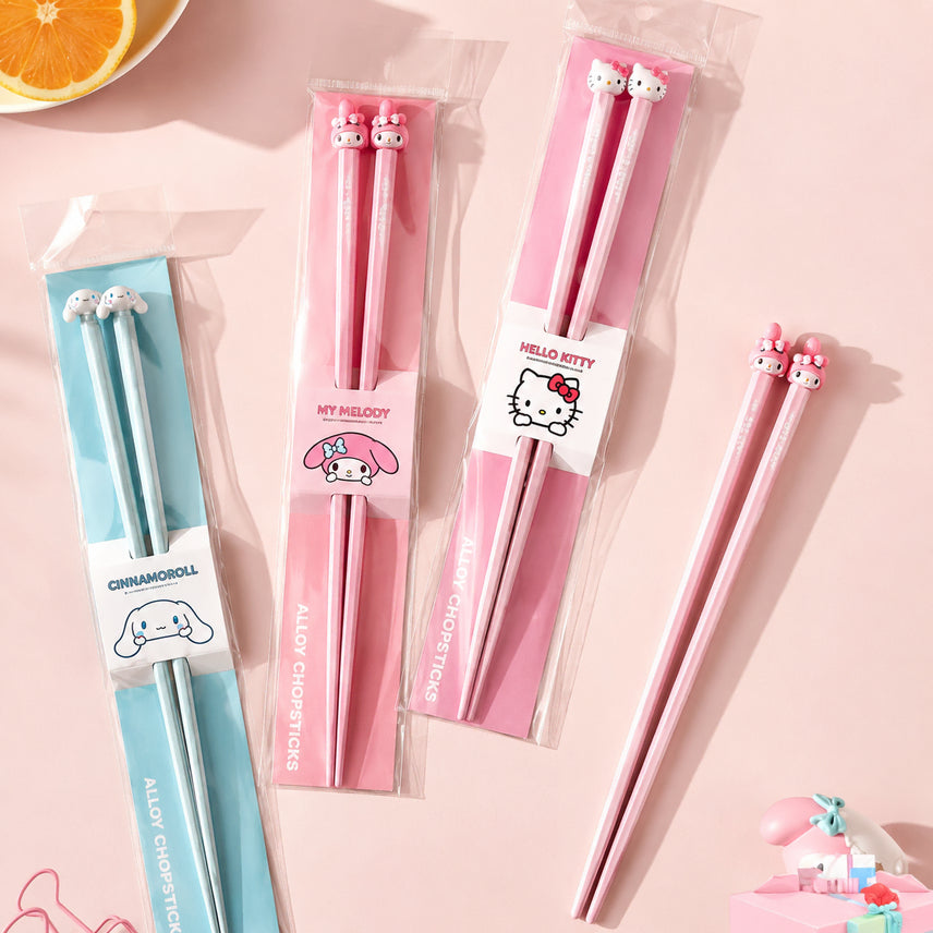 [BUNJANG] Sanrio Authentic Chopsticks 3-Piece Set / 산리오 정품 젓가락 3종 세트