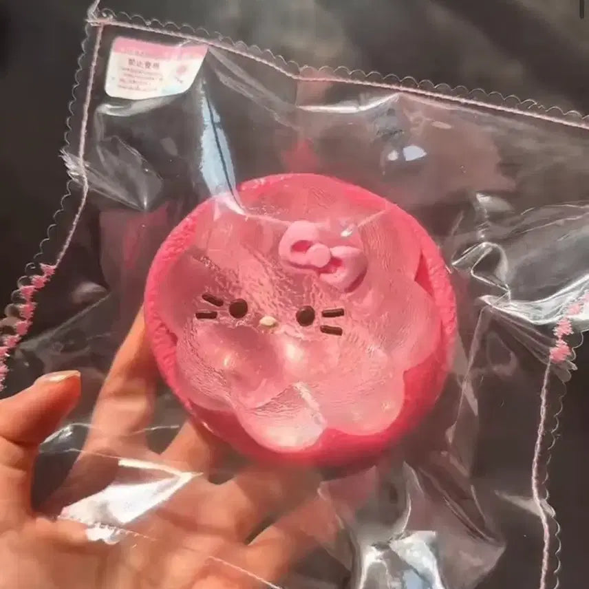 [BUNJANG] Pink Kitty Jelly Squishy Toy / 핑크키티젤리 투명말랑이