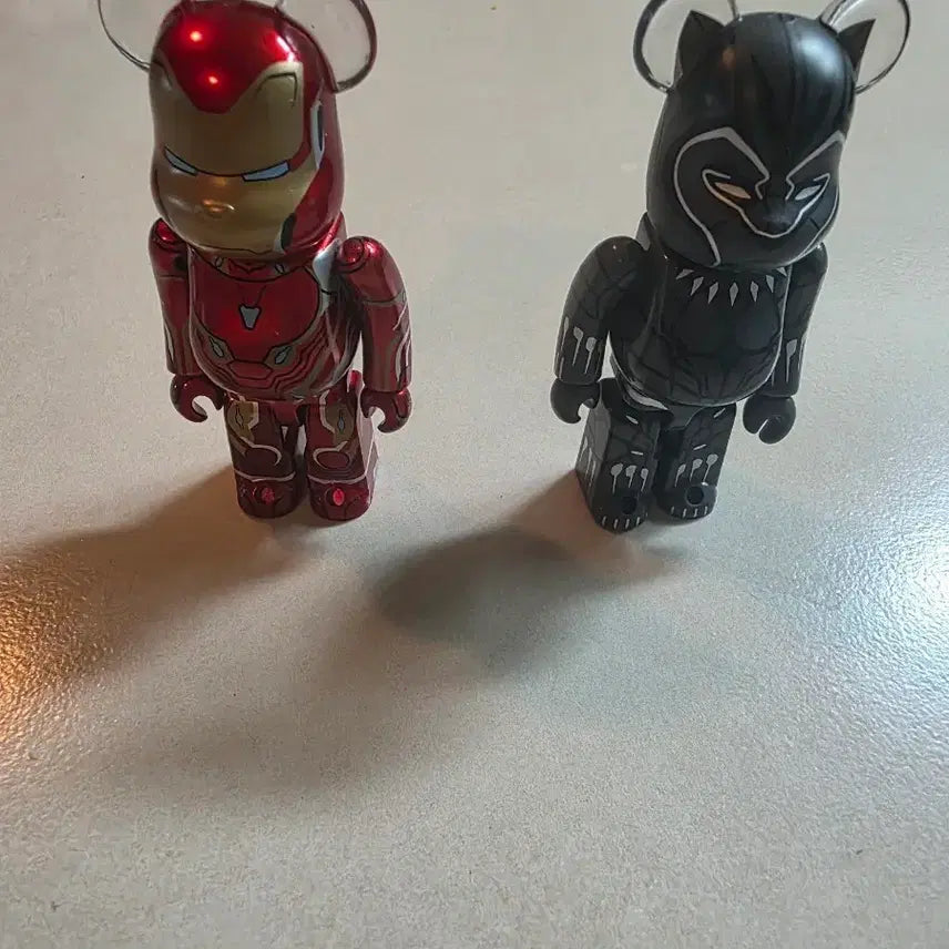 [BUNJANG] Medicom Toy Bearbrick Iron Man &amp; Black Panther Figure Set / 베어브릭 아이언맨 블랙팬서 피규어