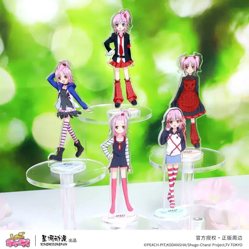 [BUNJANG] Shugo Chara! Amu Casual Outfit Acrylic Stand Set (5 Types) / 캐릭캐릭체인지 캐캐체 아무 사복 아크릴스탠드 5종 세트 SET