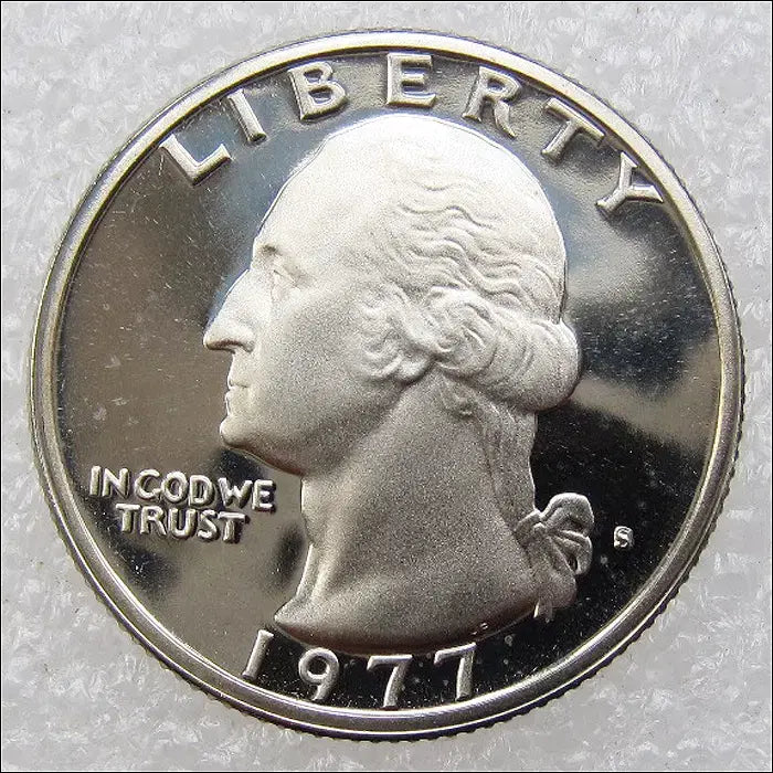 [BUNJANG] 1977 US 25 Cent Uncirculated Proof Coin / 미국 1977년 25센트 무광프루프 (1) [동전]