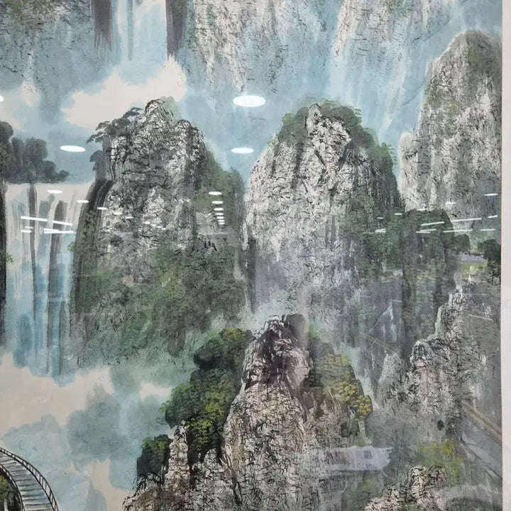 [BUNJANG] 1992 Landscape Painting Framed Artwork / 1992년 칠보산 동양화 산수화 액자 (배송까지 해드려요)