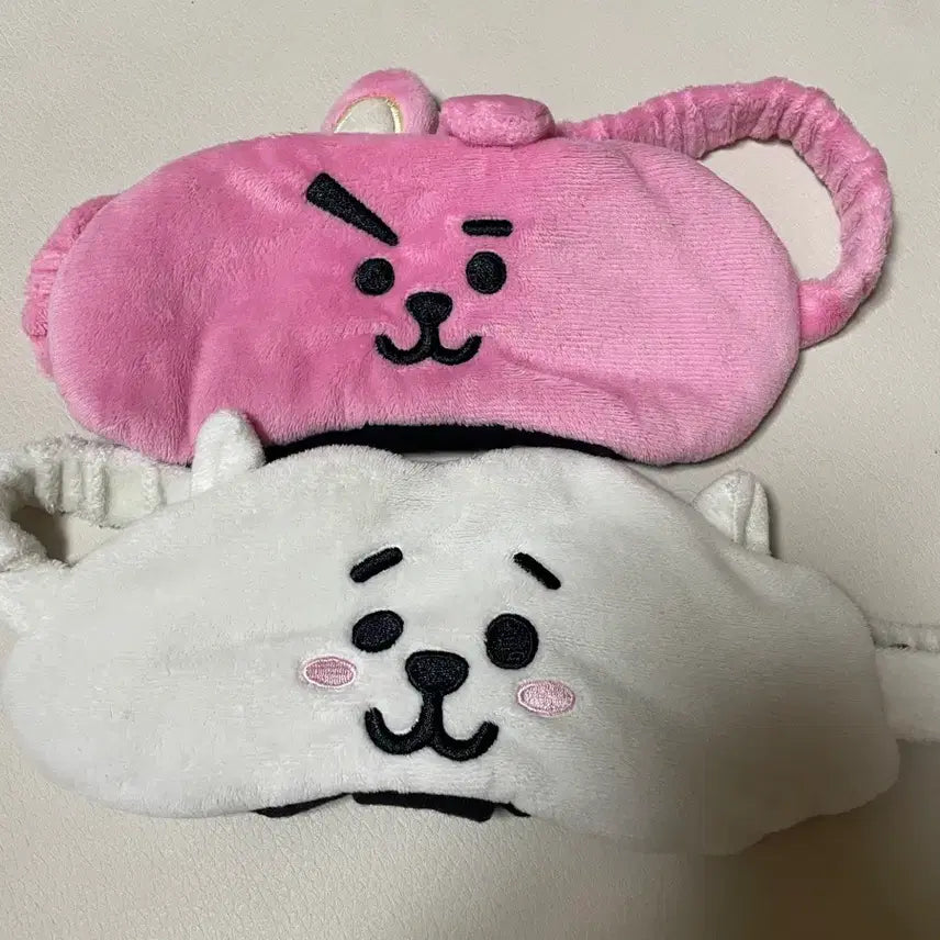 [BUNJANG] BTS BT21 RJ &amp; Cooky Sleep Mask Set / bts BT21 캐릭터 안대 쿠키 알제이