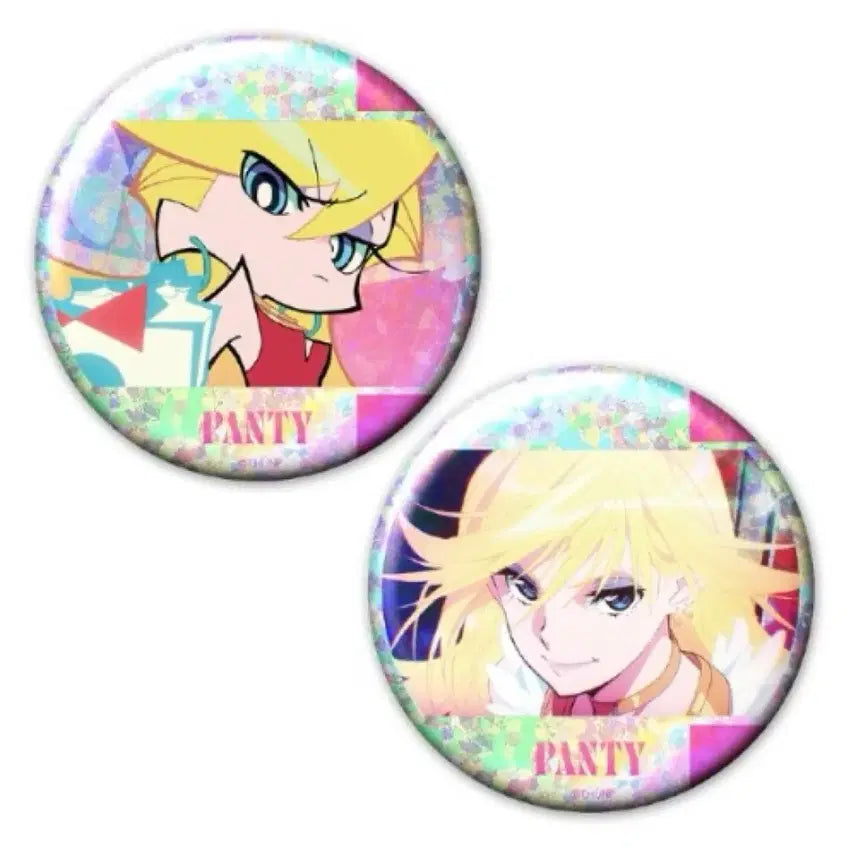 [BUNJANG] Azemaker Hologram Can Badge Set - Panty &amp; Stocking / 미개봉) 팬스가 팬티 스타킹 아즈메이커 홀로그램 캔 뱃지 세트 미소녀 천사