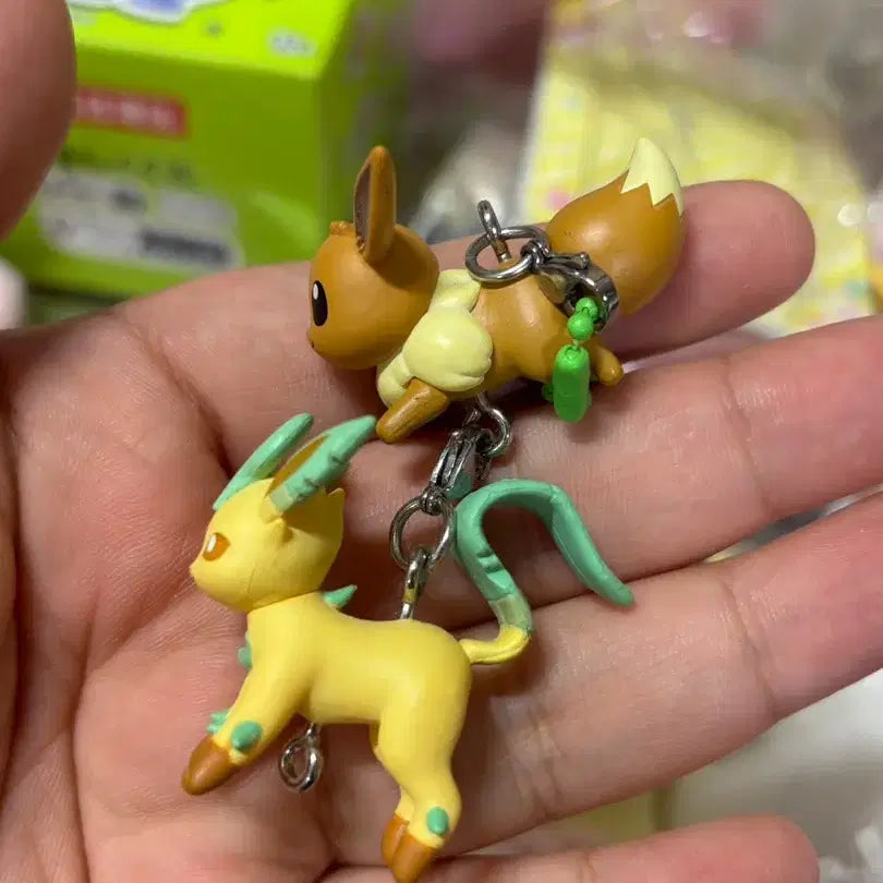 [BUNJANG] Pokemon Eevee Gacha Keyring 2 Types Bundle Set / 포켓몬스터 이브이 가챠 키링 2종 일괄