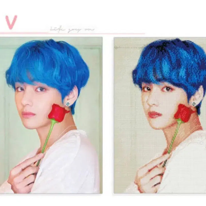 [BUNJANG] BTS V Gem Diamond Painting Complete Set / 방탄소년단 BTS 뷔 보석십자수 완성품
