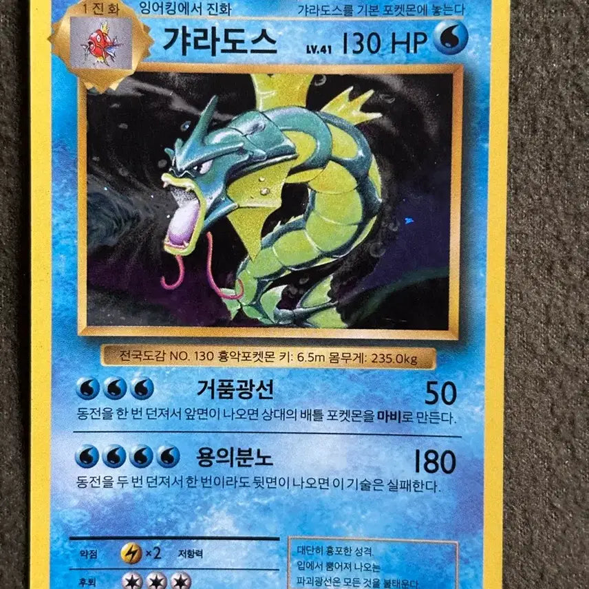 [BUNJANG] First Edition Gyarados 2016 Pokemon Card / 초판 갸라도스 2016 포켓몬카드