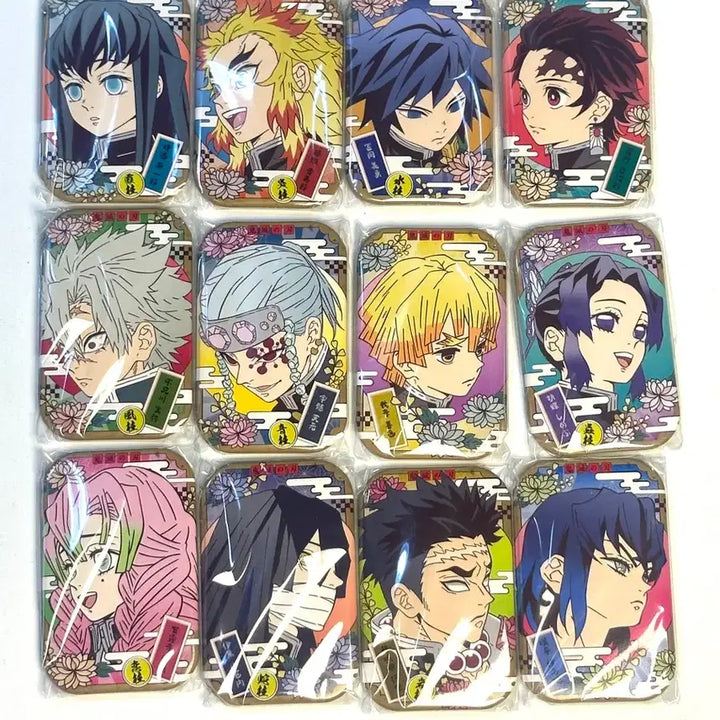 [BUNJANG] Demon Slayer: Kimetsu no Yaiba Square Can Badge Set (Parts 1 &amp; 3) / 귀멸의 칼날 사각 캔뱃지 1탄3탄 세트 일괄판매