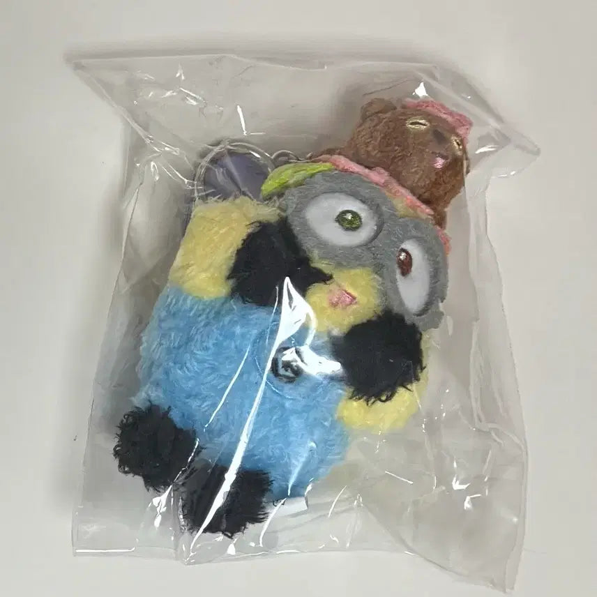 [BUNJANG] CGV Minions Bob &amp; Tim Plush Keyring / cgv 미니언즈 뽀글이 인형 키링 밥앤팀