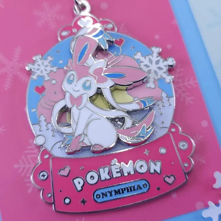 [BUNJANG] Pokemon Center Sylveon Snow Globe Roulette Keychain / 포켓몬센터 스노우볼 룰렛 키링 님피아 미개봉