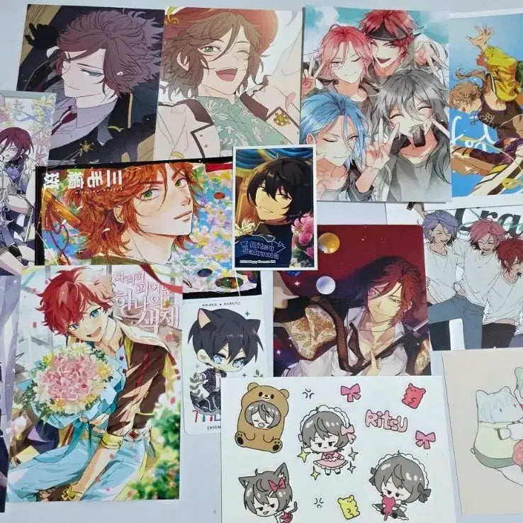 [BUNJANG] Ensemble Stars Unofficial Postcard Illustration Sticker Set / 앙스타 비공식 굿즈 엽서 일러스트 스티커 세트
