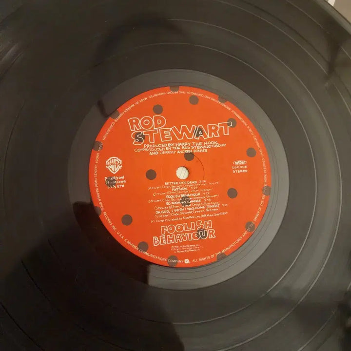 [BUNJANG] Rod Stewart Foolish Behaviour LP (Japan 1980 Warner-Pioneer Pressing) / 로드 스튜어트 Rod Stewart  Foolish Behaviour Lp