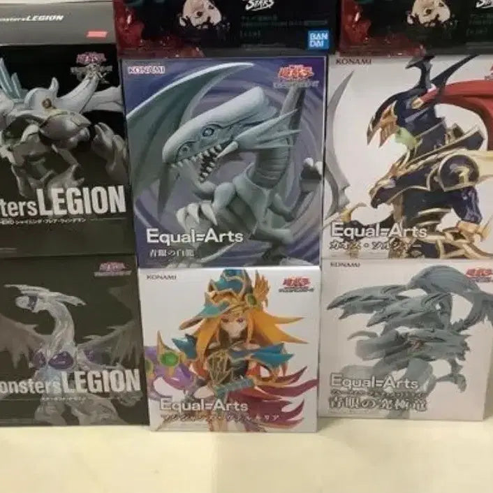 [BUNJANG] Konami Yu-Gi-Oh! Blue-Eyes White Dragon, Dark Magician Girl, and Other Figures Set / 유희왕 코나미 equal art 푸른눈의 백룡, 블랙매지션걸 등 피규어 판매
