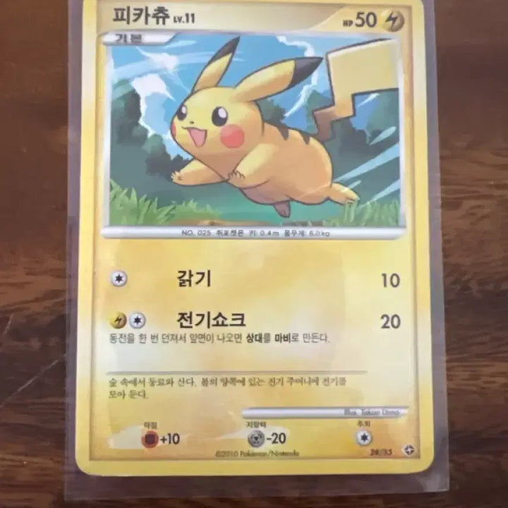 [BUNJANG] Pokemon Card Ancient Card Pikachu 2010 / 포켓몬카드 고대카드 피카츄 2010