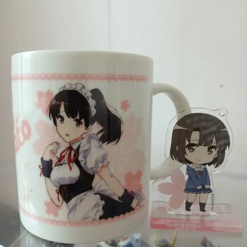 [BUNJANG] Megumi Kato Mug Cup &amp; Acrylic Stand Set / 카토 메구미 머그컵 &amp; 아크릴 스탠드