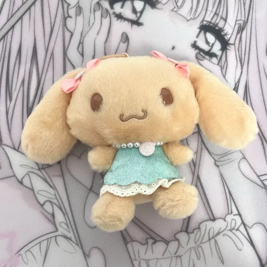 [BUNJANG] Moka Sweet Cafe Mascot Doll Keychain Cinnamoroll / 모카 스위트카페 마스코트 인형 키링 시나모롤