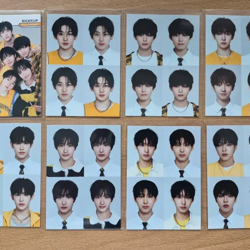 [BUNJANG] TERECA KPOP Rookie Kickflip Proof Photo + Team Card 8pc Set / 2025 테레카 KPOP 루키 킥플립 증명사진 + 팀카드 8장랏 판매합니다.