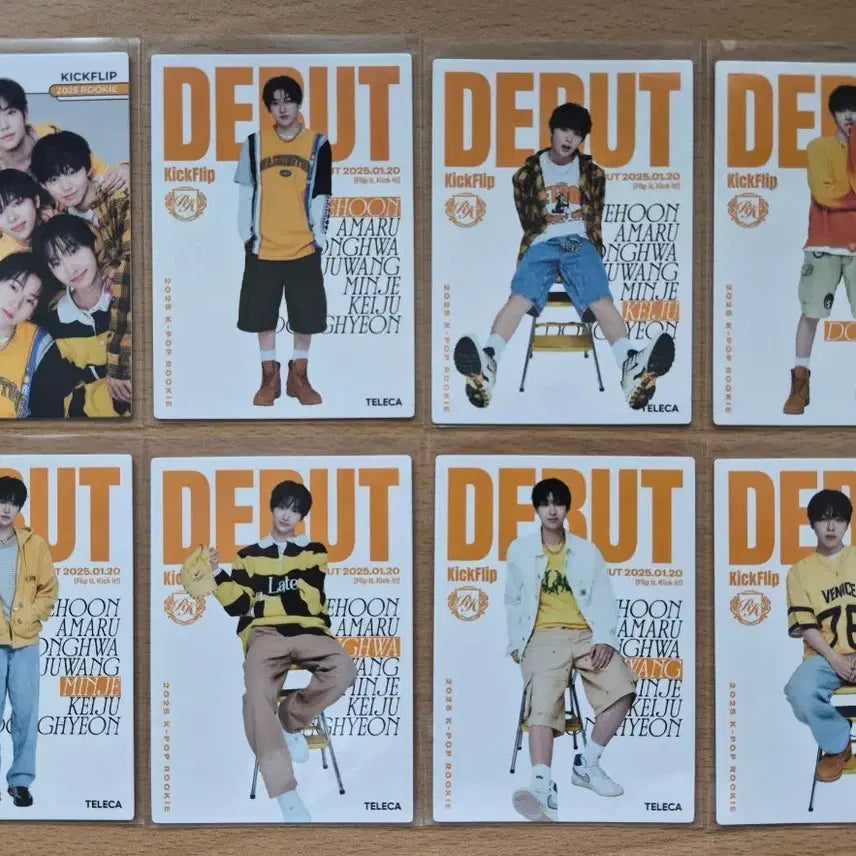 [BUNJANG] Terika KPOP Rookie Kickflip Magazine + Team Card Bundle Set / 2025 테레카 KPOP 루키 킥플립 매거진 + 팀카드 8장랏 판매합니다.
