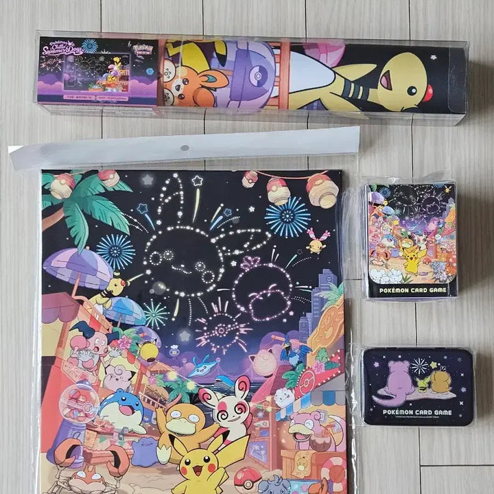 [BUNJANG] Pokemon Fireworks Series 4-Item Supply Set (Play Mat, Collection File, Deck Case, Tin Case) / 포켓몬카드 부산팝업 불꽃놀이 서플라이 4종세트(매트 컬렉션 덱&amp;틴 케이스)