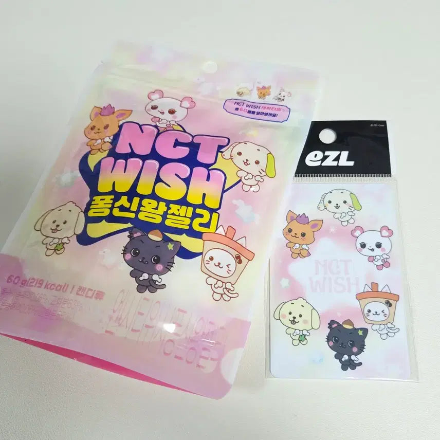[BUNJANG] NCT WISH Seven Eleven Transportation Card Bundle / 엔시티위시 세븐일레븐 교통카드+퐁신왕젤리 새상품