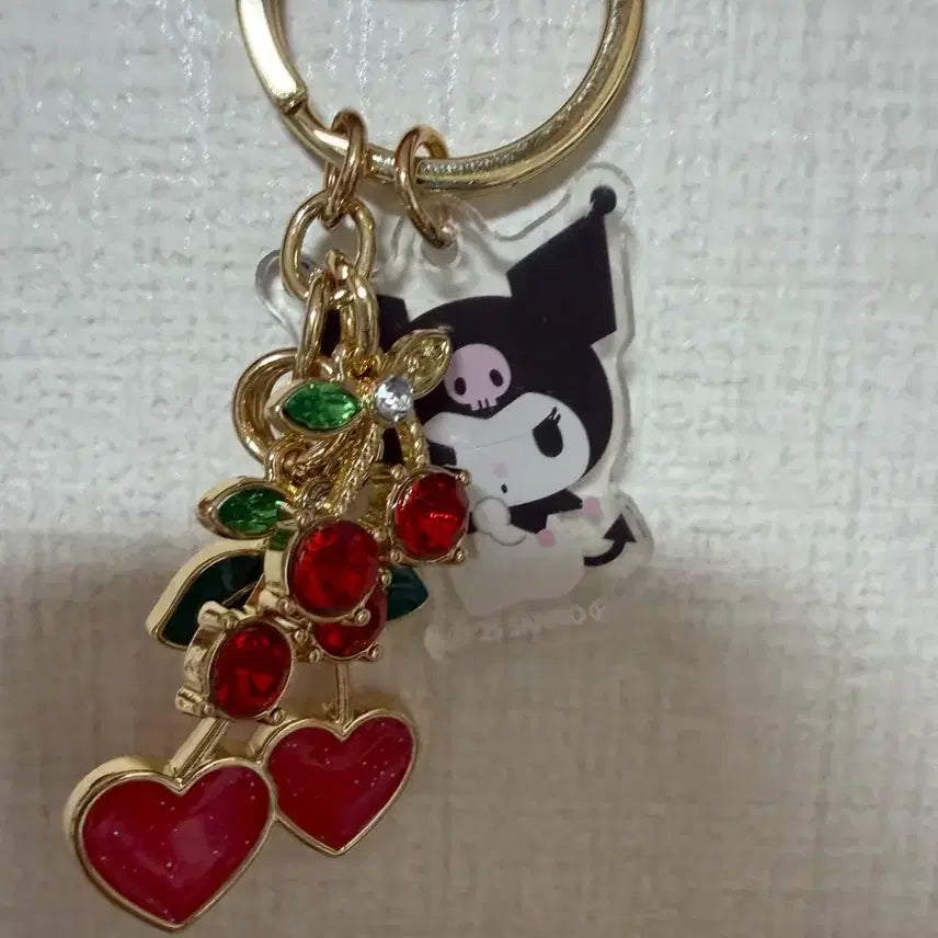 [BUNJANG] Sanrio Characters Kirakira Fruits Charm Book Kuromi Keychain / 산리오 캐릭터즈 반짝반짝(키라키라) 후르츠 참 BOOK 쿠로미 (쿠로미 키링)
