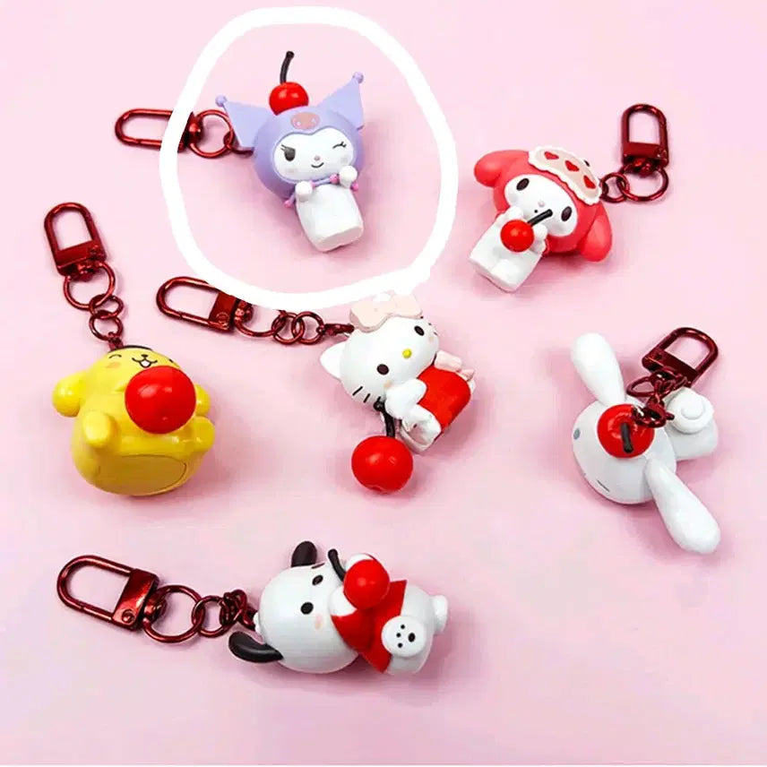 [BUNJANG] Sanrio Kuromi Cherry Figure Keyring (Sealed) / [미개봉] 산리오 랜덤 키링 > 쿠로미 체리 피규어 키링