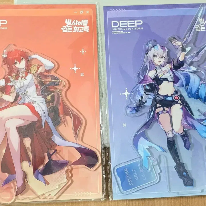 [BUNJANG] Honkai: Star Rail Silver Wolf Himeko Acrylic Stand Set / 은랑 히메코 아크릴 스탠드 세트 붕괴 스타레일 팝업 전시회