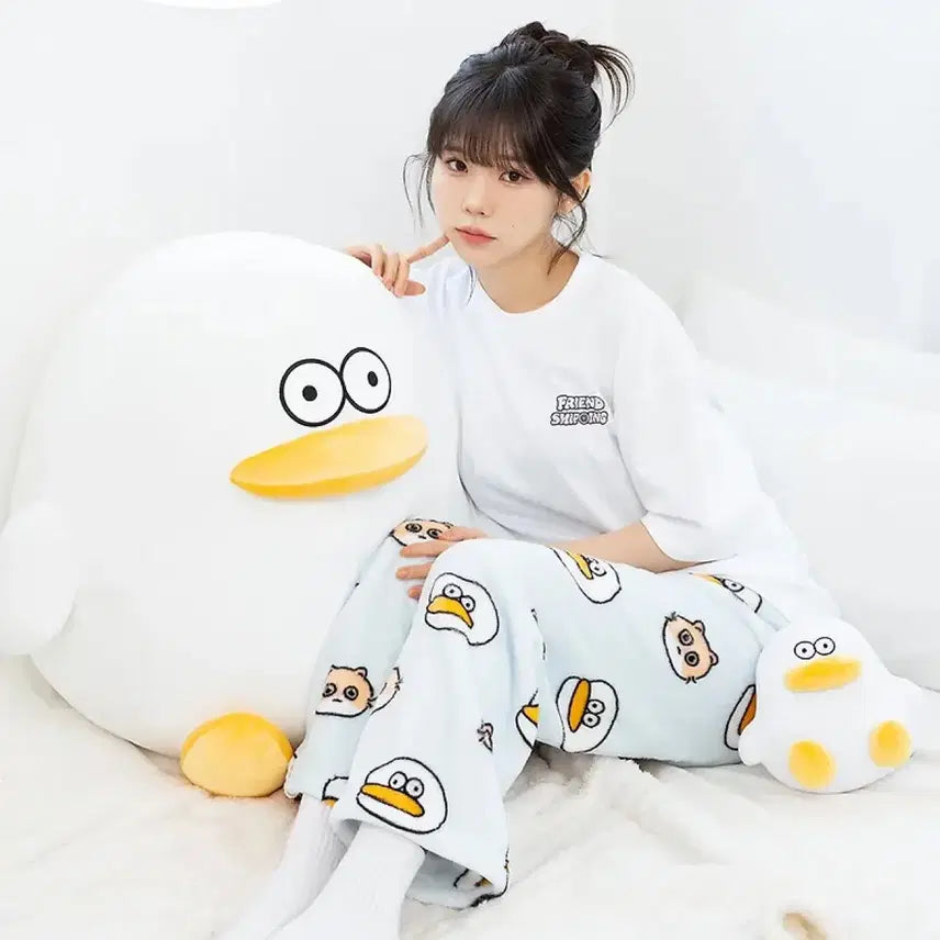 [BUNJANG] Woojunging Odungi Collaboration Kkugu Pajamas / 우정잉 오둥이 콜라보 꾸꾸 수면바지